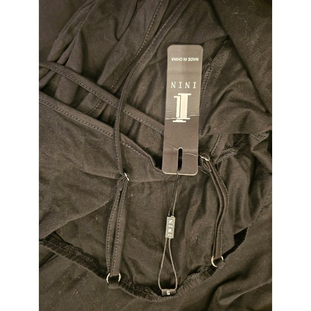ININ Dress Size Small Black Strappy midi cross front adjustable‎ straps NWT - Picture 6 of 6